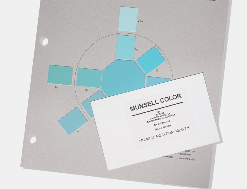 MUNSELL EIA-TIA 598-C 浅绿色编码图表补充单页|Munsell EIA-TIA 598-A Aqua Color ...